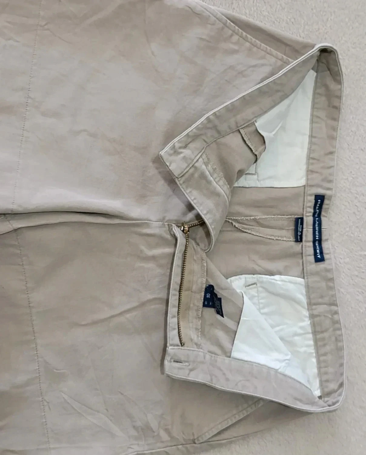 Pantalón corto beige de mujer Ralph Lauren Sport Talla 10 – photo 4